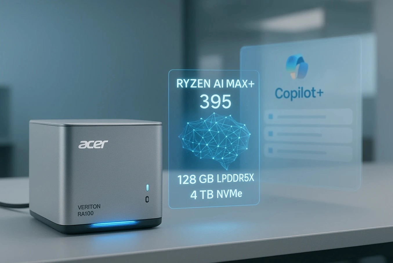 Dongkrak Produktivitas, Acer Luncurkan Veriton RA100 AI Mini Workstation Copilot+ PC Bertenaga Ryzen AI Max+ 395