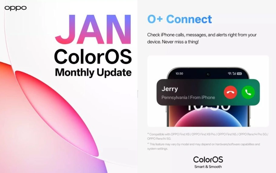 ColorOS 16 Update Januari 2026 untuk HP OPPO: Fitur AI Writer Kembali dan O+ Connect kian Canggih